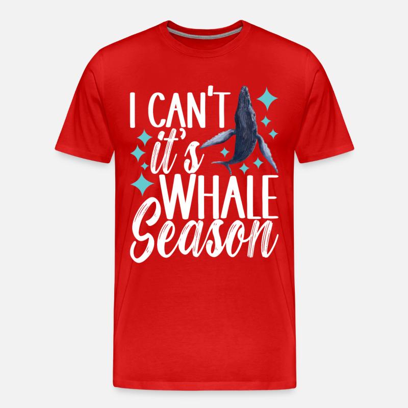 Wale Walbeobachter - Männer Premium Bio T-Shirt - Rot