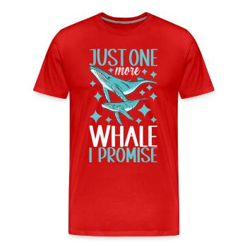 Whale Watchers - Men's Premium Organic T-Shirt - red - Front - Damien (186cm)