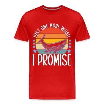 Whale Watchers - Men's Premium Organic T-Shirt - red - Front - Damien (186cm)
