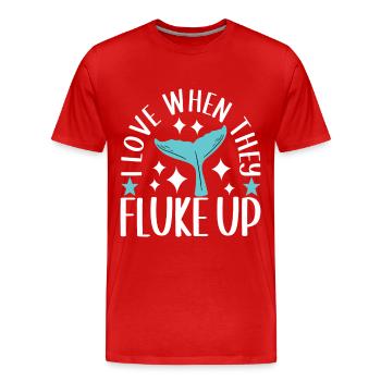 Whale Watchers - Men's Premium Organic T-Shirt - red - Front - Damien (186cm)