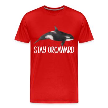 Whale Whale Watching Orca - Men's Premium Organic T-Shirt - red - Front - Damien (186cm)