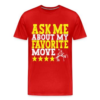 Lutte Lutteurs Lutteurs - T-shirt bio Premium Homme - rouge - Devant - Damien (186cm)