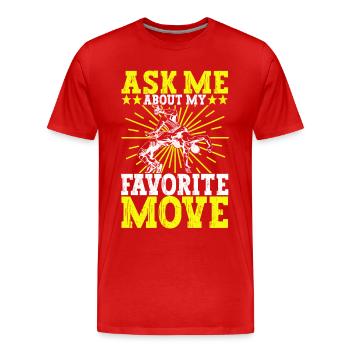 Lutte Lutteurs Lutteurs - T-shirt bio Premium Homme - rouge - Devant - Damien (186cm)