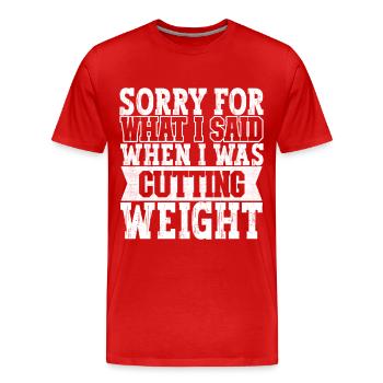 Lutte Lutteurs Lutteurs - T-shirt bio Premium Homme - rouge - Devant - Damien (186cm)