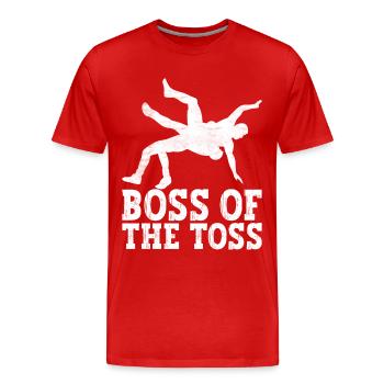 Lutte Lutteurs Lutteurs - T-shirt bio Premium Homme - rouge - Devant - Damien (186cm)