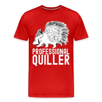 Porc-épic mignon - T-shirt bio Premium Homme - rouge - Devant - Damien (186cm)