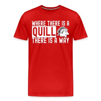 Porc-épic mignon - T-shirt bio Premium Homme - rouge - Devant - Damien (186cm)
