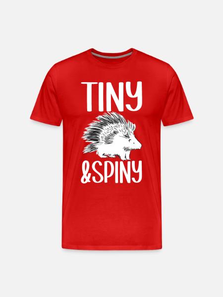 Cute porcupine - Men's Premium Organic T-Shirt - red