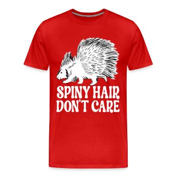 Porc-épic mignon - T-shirt bio Premium Homme - rouge - Devant - Damien (186cm)