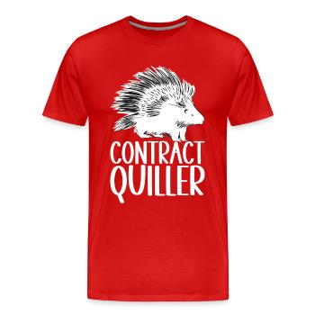 Porc-épic mignon - T-shirt bio Premium Homme - rouge - Devant - Damien (186cm)