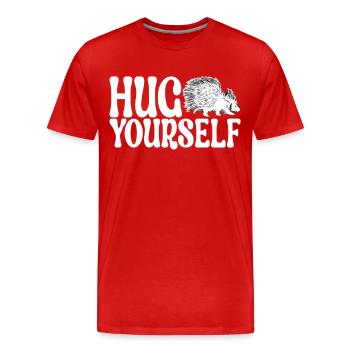 Porc-épic mignon - T-shirt bio Premium Homme - rouge - Devant - Damien (186cm)