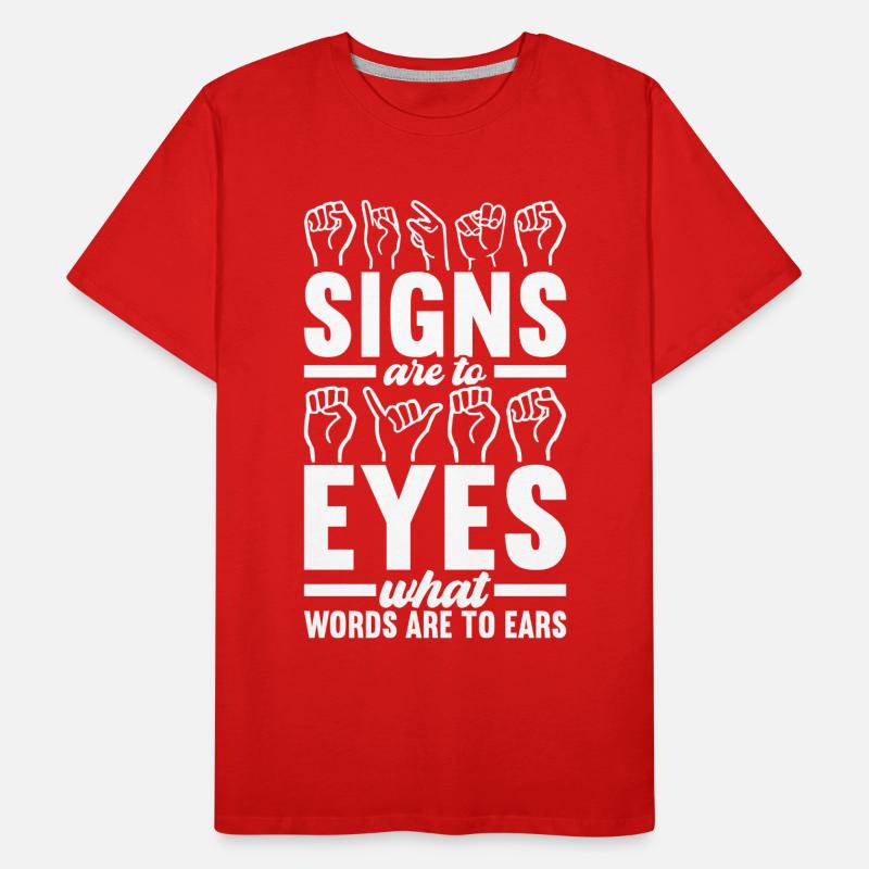 Deaf Deaf Mute Deaf Men's Premium Organic T-Shirt