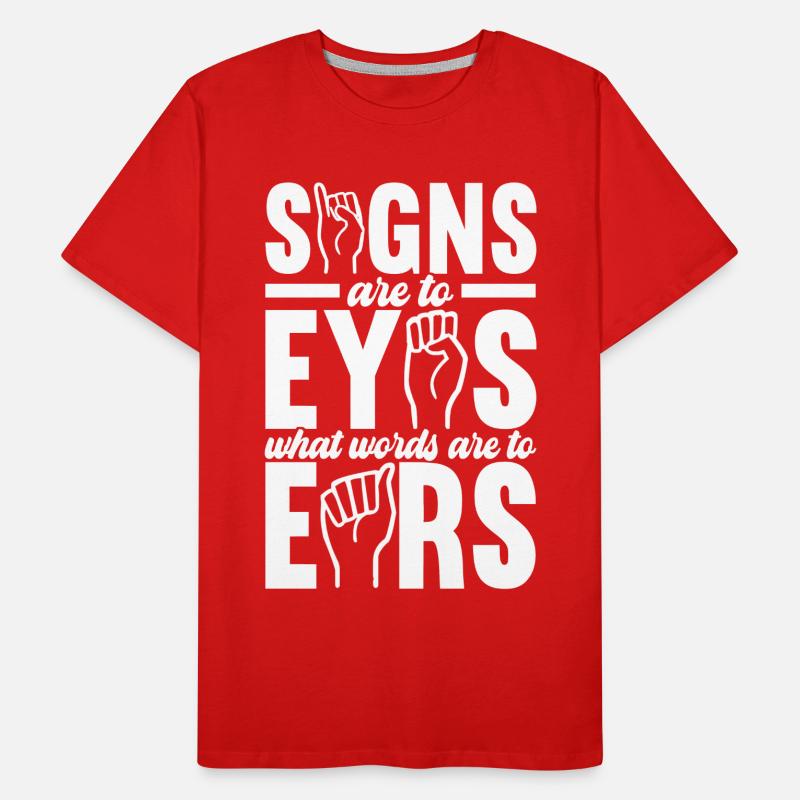 Deaf Deaf Mute Deaf Men's Premium Organic T-Shirt