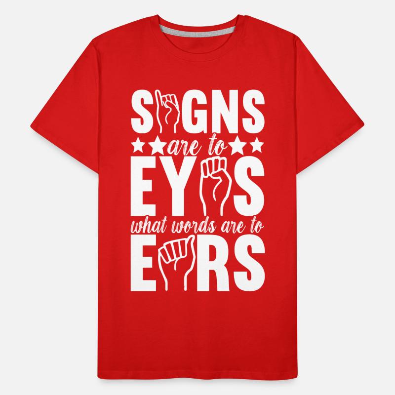 Deaf Deaf Mute Deaf Men's Premium Organic T-Shirt