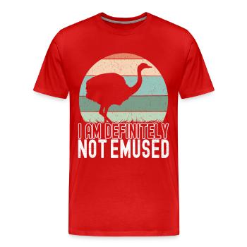 Emu Strauss - Men's Premium Organic T-Shirt - red - Front - Damien (186cm)