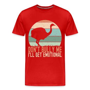 Emu Strauss - Men's Premium Organic T-Shirt - red - Front - Damien (186cm)