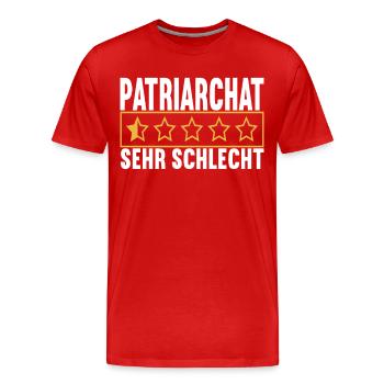 Feminismus Fesminis - Männer Premium Bio T-Shirt - Rot - Vorne - Damien (186cm)