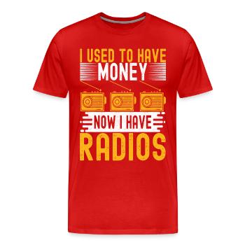 Ham Radio Ham Radio Operator - Men's Premium Organic T-Shirt - red - Front - Damien (186cm)