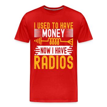 Ham Radio Ham Funker - Männer Premium Bio T-Shirt - Rot - Vorne - Damien (186cm)