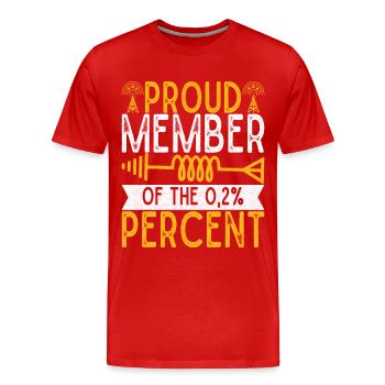 Ham Radio Ham Funker - Männer Premium Bio T-Shirt - Rot - Vorne - Damien (186cm)