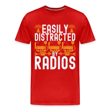 Ham Radio Ham Radio Operator - Men's Premium Organic T-Shirt - red - Front - Damien (186cm)