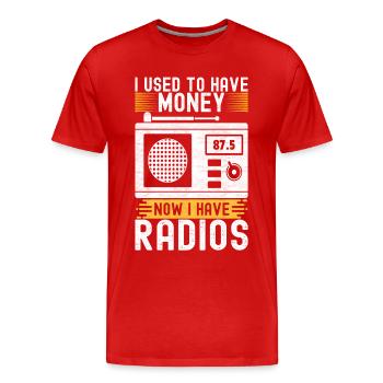 Ham Radio Ham Radio Operator - Men's Premium Organic T-Shirt - red - Front - Damien (186cm)