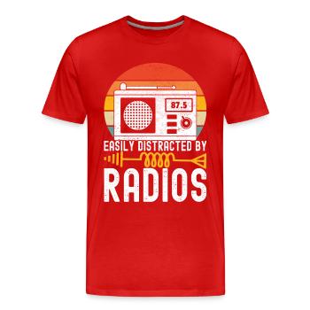 Ham Radio Ham Funker - Männer Premium Bio T-Shirt - Rot - Vorne - Damien (186cm)