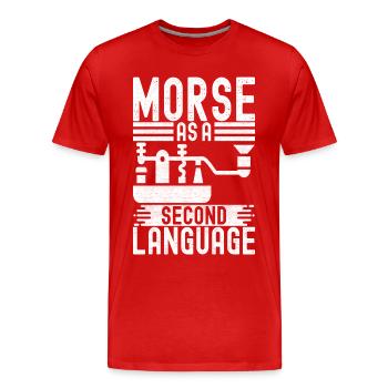 Ham Radio Ham Funker - Männer Premium Bio T-Shirt - Rot - Vorne - Damien (186cm)