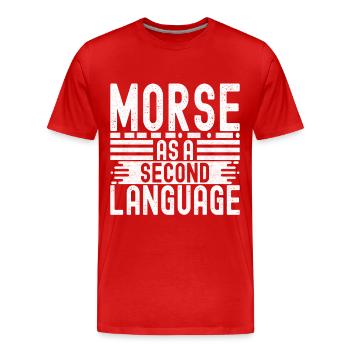 Ham Radio Ham Funker - Männer Premium Bio T-Shirt - Rot - Vorne - Damien (186cm)