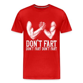 Arm Wrestling Arm Wrestling - Men's Premium Organic T-Shirt - red - Front - Damien (186cm)