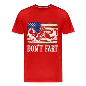 Arm wrestling arm wrestling - Men's Premium Organic T-Shirt - red - Front - Damien (186cm)