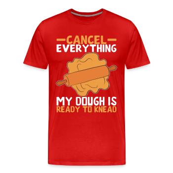 Bäcker Bäckerei Backen - Männer Premium Bio T-Shirt - Rot - Vorne - Damien (186cm)