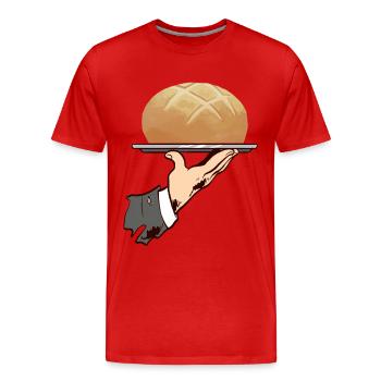 Bäcker Bäckerei Backen - Männer Premium Bio T-Shirt - Rot - Vorne - Damien (186cm)