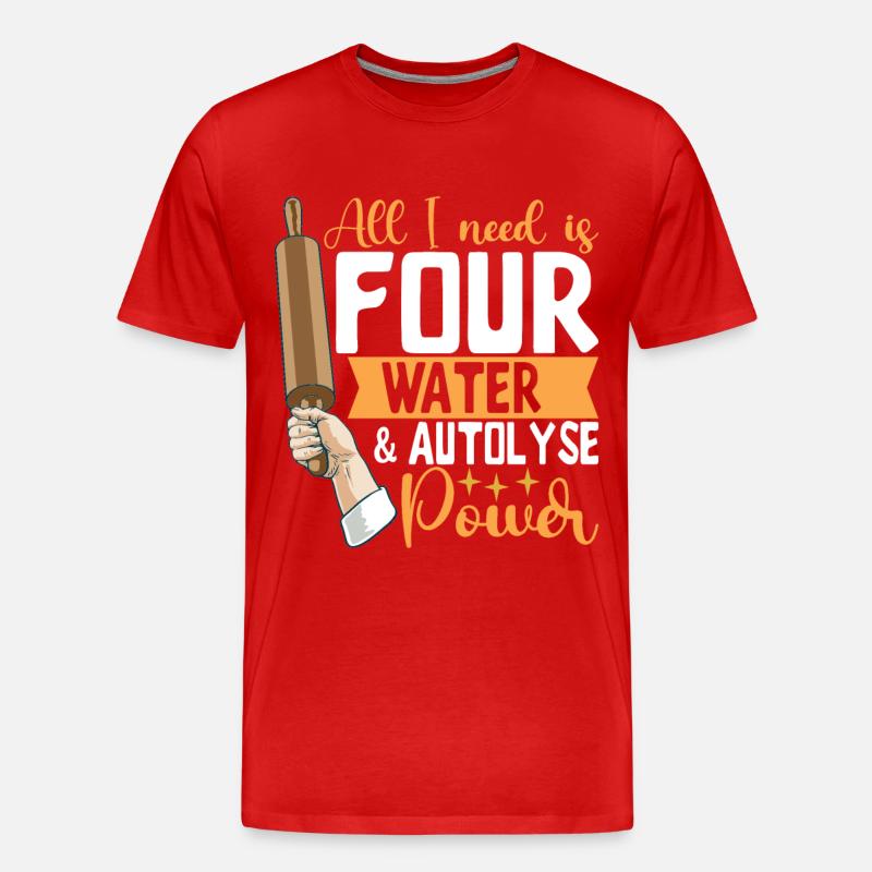 Bäcker Bäckerei Backen - Männer Premium Bio T-Shirt - Rot