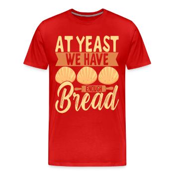 Bäcker Bäckerei Backen - Männer Premium Bio T-Shirt - Rot - Vorne - Damien (186cm)