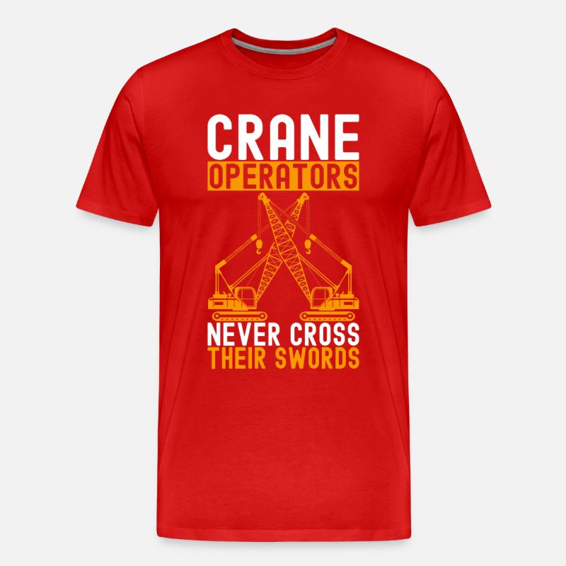 Crane operator Crane driver - Men's Premium Organic T-Shirt - red