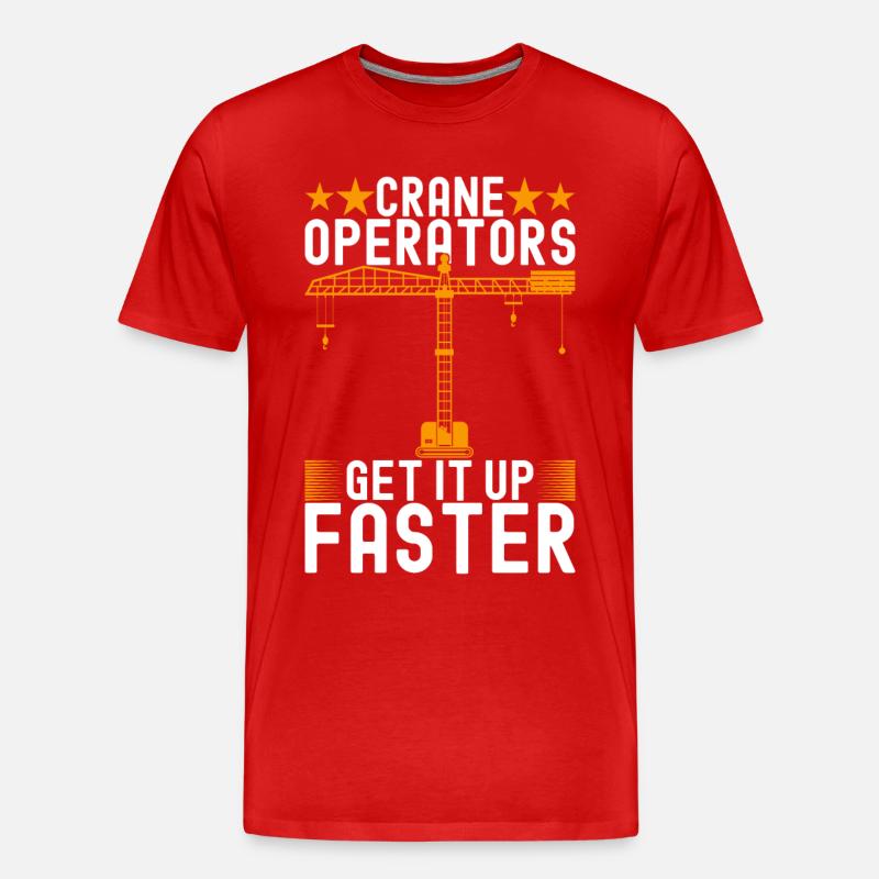Kranführer Kranfahrer - Männer Premium Bio T-Shirt - Rot