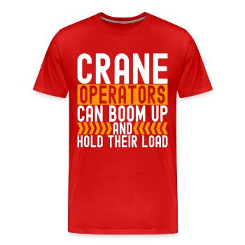 Kranführer Kranfahrer - Männer Premium Bio T-Shirt - Rot - Vorne - Damien (186cm)