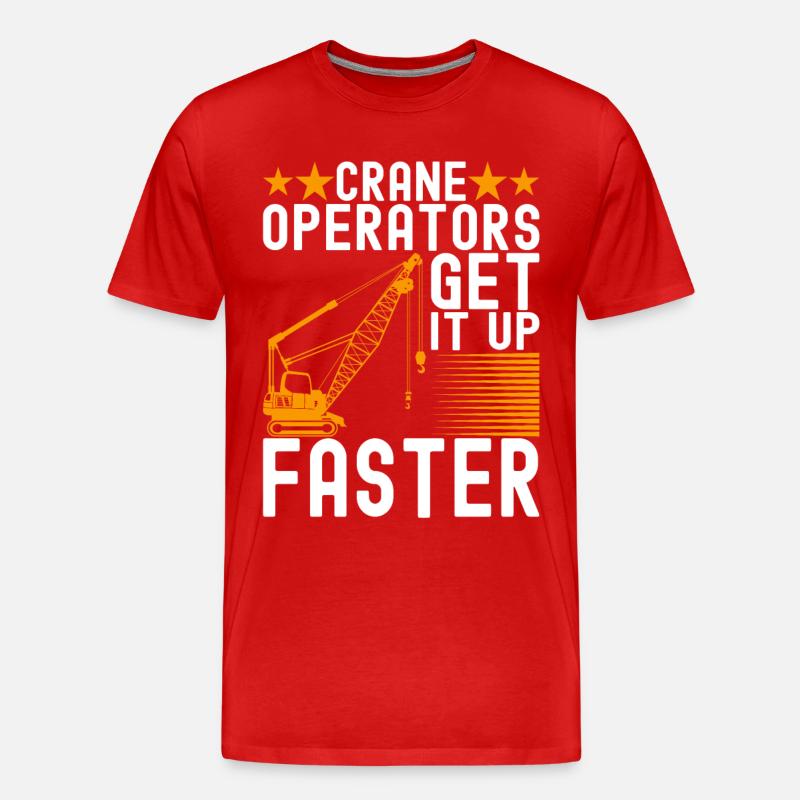 Kranführer Kranfahrer - Männer Premium Bio T-Shirt - Rot