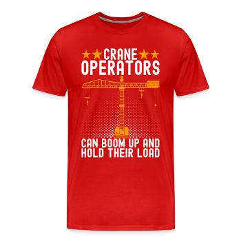 Kranführer Kranfahrer - Männer Premium Bio T-Shirt - Rot - Vorne - Damien (186cm)