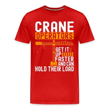 Kranführer Kranfahrer - Männer Premium Bio T-Shirt - Rot - Vorne - Damien (186cm)