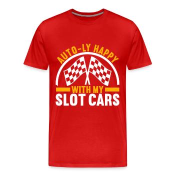 Slotcar Slotracing - Männer Premium Bio T-Shirt - Rot - Vorne - Damien (186cm)