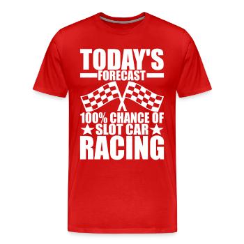 Slotcar Slotracing - Männer Premium Bio T-Shirt - Rot - Vorne - Damien (186cm)