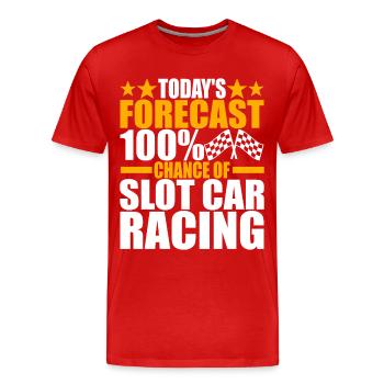 Slotcar Slotracing - Männer Premium Bio T-Shirt - Rot - Vorne - Damien (186cm)
