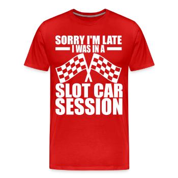 Slotcar Slotracing - Männer Premium Bio T-Shirt - Rot - Vorne - Damien (186cm)