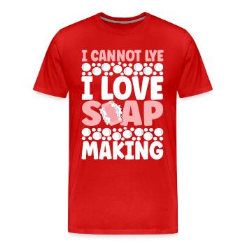 Savonnier fabrication de savon - T-shirt bio Premium Homme - rouge - Devant - Damien (186cm)