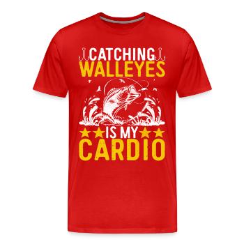 Anglers Fishing Fishermen - Men's Premium Organic T-Shirt - red - Front - Damien (186cm)