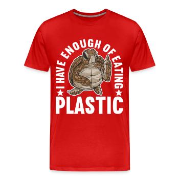 Angry Turtle - Männer Premium Bio T-Shirt - Rot - Vorne - Damien (186cm)