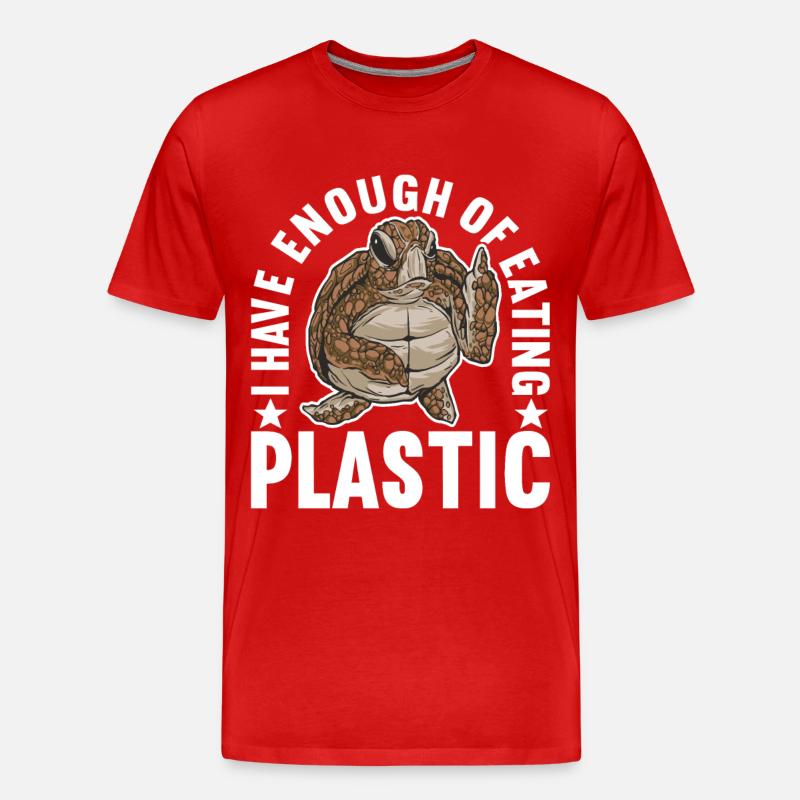 Angry Turtle - Männer Premium Bio T-Shirt - Rot