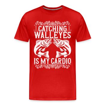 Anglers Fishing Fishermen - Men's Premium Organic T-Shirt - red - Front - Damien (186cm)